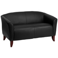 Flash Furniture HERCULES Imperial Series Black Leather Love Seat 111-2-BK-GG